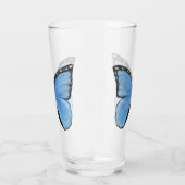 Bleu Tumbler en verre papillon (Droite)