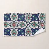 Bleu turc céramique floral (Serviette à main)