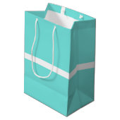 Bleu Turquoise avec Bow Chic Glamor Sac cadeau (Dos Angle)