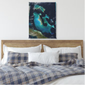 Bleu Turquoise Bahamas toile étirée Impression (Insitu(Chambre))