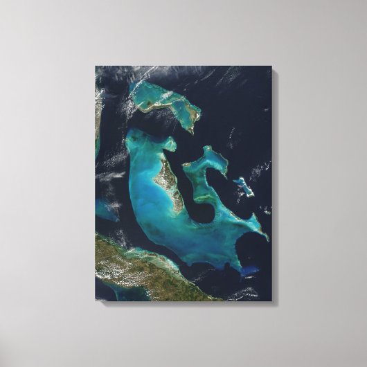 Bleu Turquoise Bahamas toile étirée Impression (Recto)