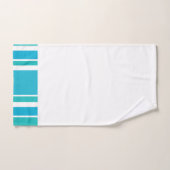 Bleu Turquoise Blancs (Serviette à main)