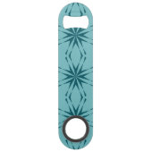 bleu turquoise, cool, abstraction fleur tendance (Dos)