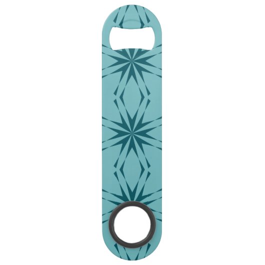 bleu turquoise, cool, abstraction fleur tendance (Devant)