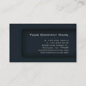 Bleu turquoise de carte de visite professionnel (Dos)