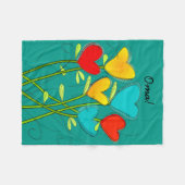 Bleu turquoise de couverture d'ouatine de (Devant (Horizontal))