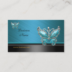 Bleu turquoise de papillon élégant de carte de