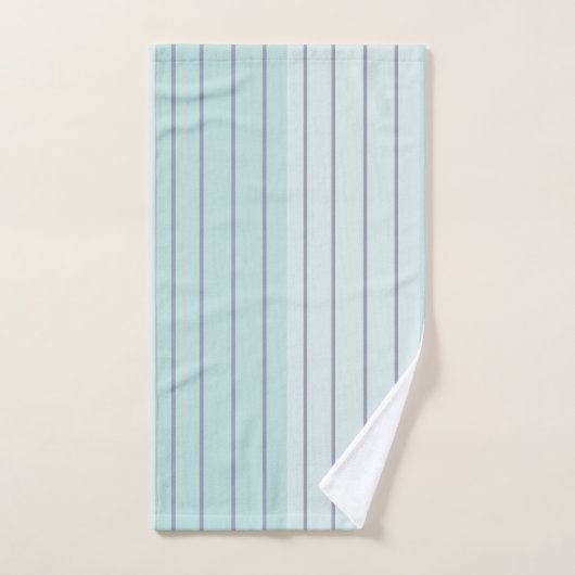 Bleu turquoise Gris (Serviette à main)