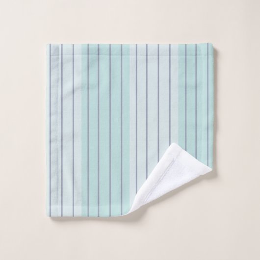 Bleu turquoise Gris (Gant de toilette)