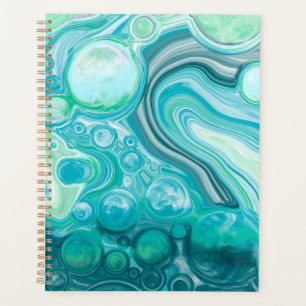 Bleu, Turquoise Mer Vagues et Bulles