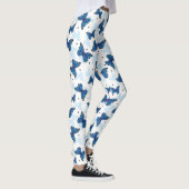 Bleu Turquoise Monarque Papillon Motif Leggings (Droite)
