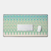 Bleu turquoise, turquoise et vert Zigzags (Clavier et souris)