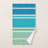 Bleu turquoise, vert et turquoise (Serviette à main)