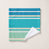 Bleu turquoise, vert et turquoise (Gant de toilette)