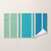 Bleu turquoise, vert et turquoise (Serviette à main)