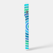 Bleu Turquoise Vert Violet Stripes du Moyen-siècle (Côté gauche)