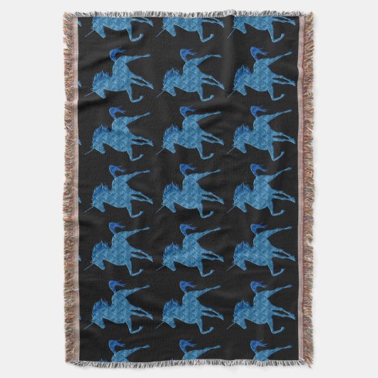 Bleu Unicorne Lancer la couverture (devant Vertical)
