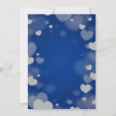 Bleu valentine brunch thème invitation (Dos)