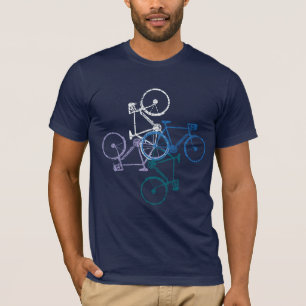 Bleu Vélos Vélo T-Shirt Cool Vélo