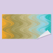 Bleu Verre Vert Orange Abstrait (Serviette de bain)