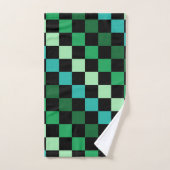 Bleu vert À damiers En vichy Motif (Serviette à main)