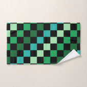 Bleu vert À damiers En vichy Motif (Serviette à main)
