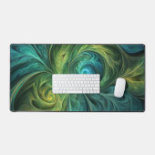 Bleu vert AI Motif fractal (Clavier et souris)