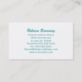 Bleu, vert avec les cartes de visite blancs de (Dos)