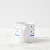 Bleu/vert/blanc cintre la tasse de café express de (Dos)