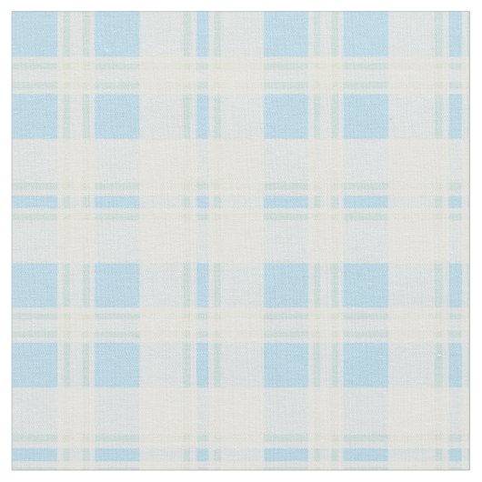 Bleu, Vert, Blanc Plaid Rosy Posy Tissu (Fermer)