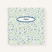 Bleu Vert Cercles Points Sketchbook Bullet Journal (Devant)