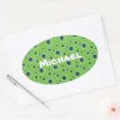 Bleu Vert clair Cercles Motif mignon Stickers (Enveloppe)