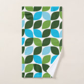 Bleu, vert, cool, tendance, nature moderne abstrai (Serviette à main)