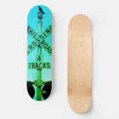 Bleu Vert Corbeau Train Skateboard Rustique Urbain (Recto)