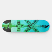 Bleu Vert Corbeau Train Skateboard Rustique Urbain (Horz)