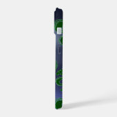 BLEU VERT DAMAS GEMME MONOGRAMME Floral (Côté gauche)
