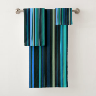 Bleu, vert et gris Abstrait rayures