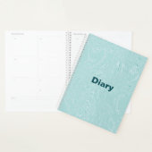 Bleu Vert glace Diary Carnet spirale (Devant avec enveloppe)