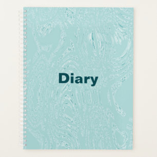 Bleu Vert glace Diary Carnet spirale