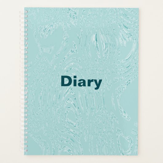 Bleu Vert glace Diary Carnet spirale (Devant)