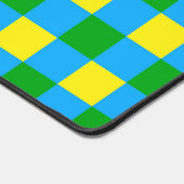 Bleu Vert Jaune Chèque Plaid Design Motif (Coin)