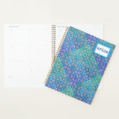 Bleu vert Kaleidoscope Motif Boho Nom (Devant avec enveloppe)