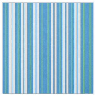 Bleu, Vert Matin Gloire Transats Frappes tissu
