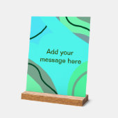 Bleu vert noir pastel abstrait ajouter nom texte d (Angle)