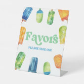Bleu Vert orange Popsicle Party Faveurs Panneau de (Recto)