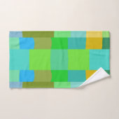 Bleu Vert Orange Violet Motif Abstrait Crème (Serviette à main)
