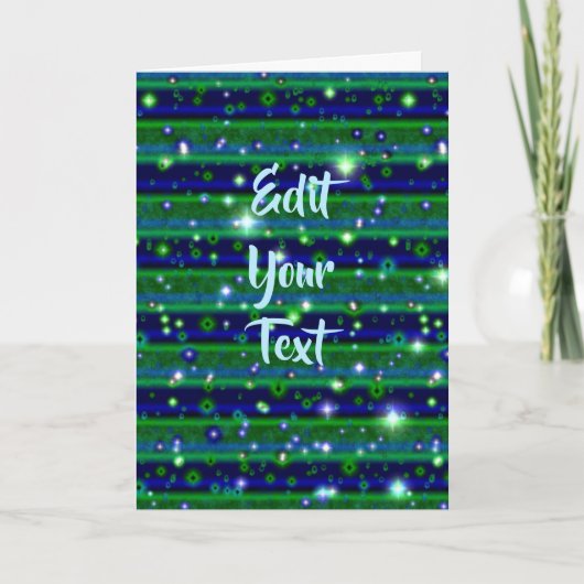 Bleu vert rayures avec étoiles et Raindrops (Devant)