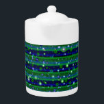 Bleu vert rayures avec étoiles et Raindrops<br><div class="desc">Blue Green Stripes with Stars and Raindrops,  Rainbowart Abstrait dans Elephanten Skin Leather Optik - Travail numérique de Krisi ArtKSZP. Plus de produits dans Catégorie Boutique >>>3D,  Abstrait,  Artdeco,  Retro,  Rainbowart >>>> Gestreift - motif à bandes >>>> Bandes bleues vertes avec étoiles et gouttes d'eau</div>