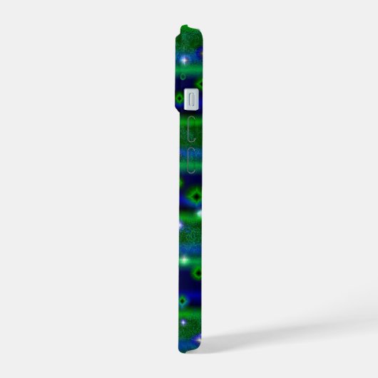 Bleu vert rayures avec étoiles et Raindrops (Côté gauche)