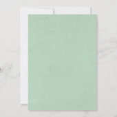 Bleu vert Rustique Floral Invitations de douche nu (Dos)